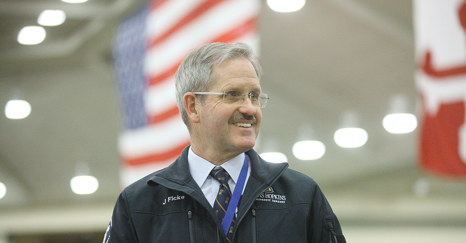 James Ficke inside the Baltimore Convention Center Field Hospital.