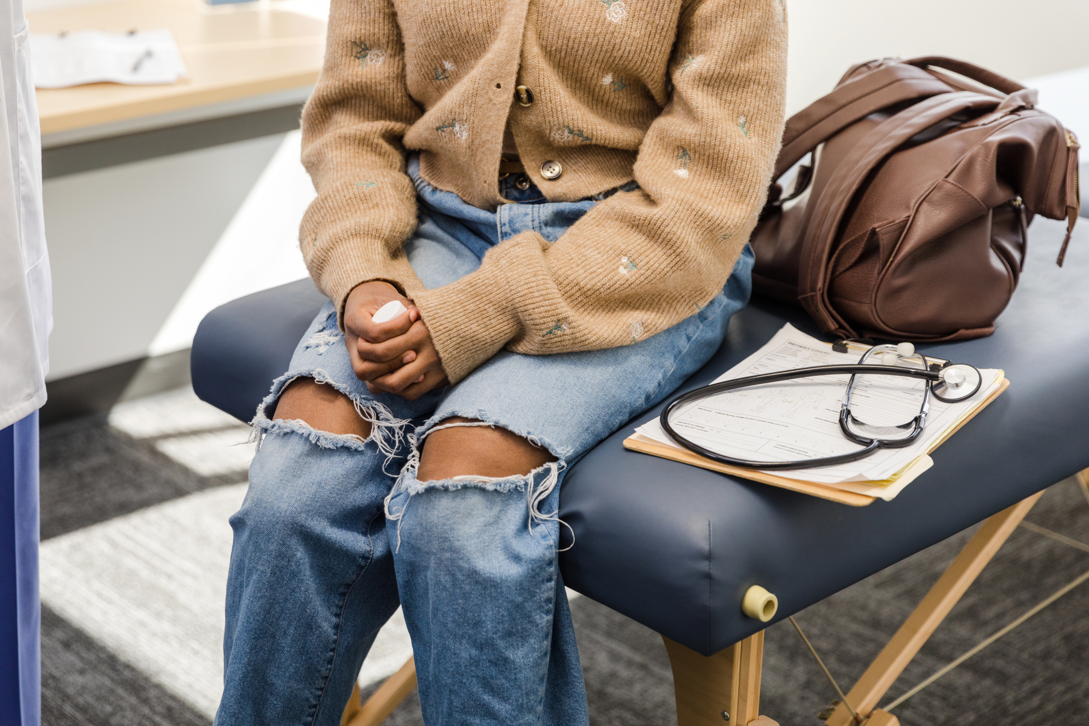 teen getting a check-up