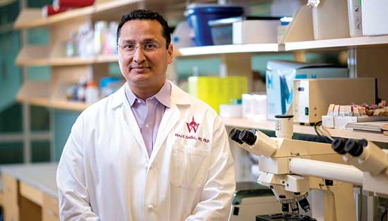 Akrit Sodhi in the lab