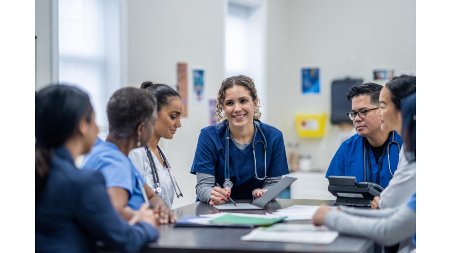 Nurses discussing Research Project