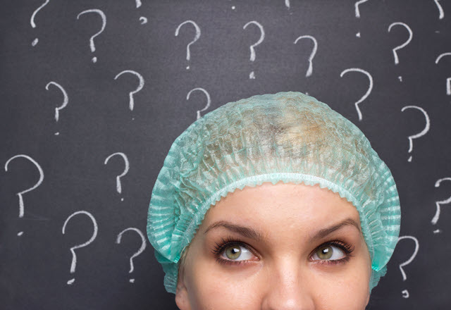 Nurse asking questions