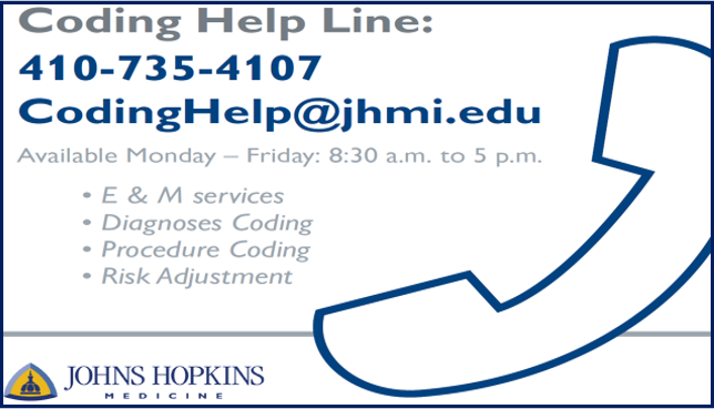 Johns Hopkins Coding Help Line