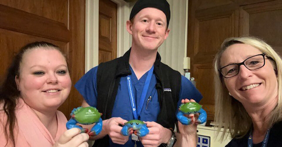 Smiling team members