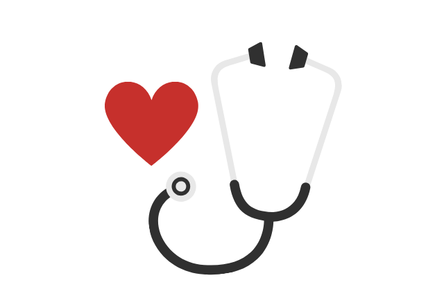 stethoscope with heart icon