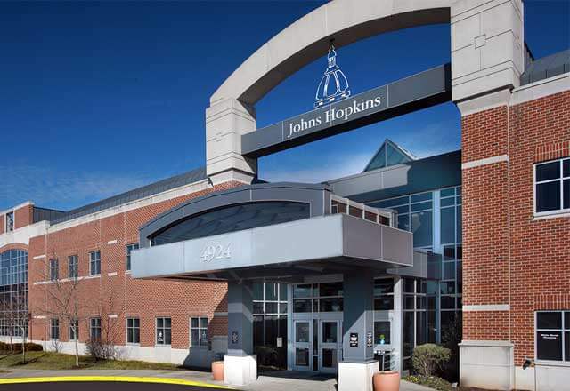 Front image of Johns Hopkins Health Care and Surgery Center in White Marsh.