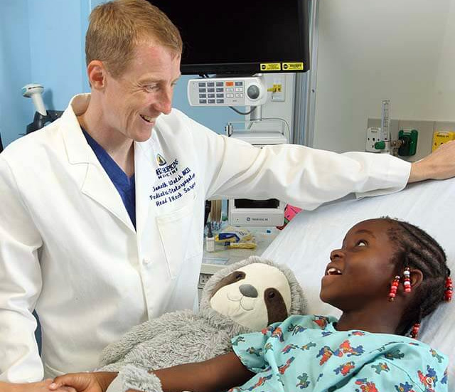 Dr. Walsh with patient.