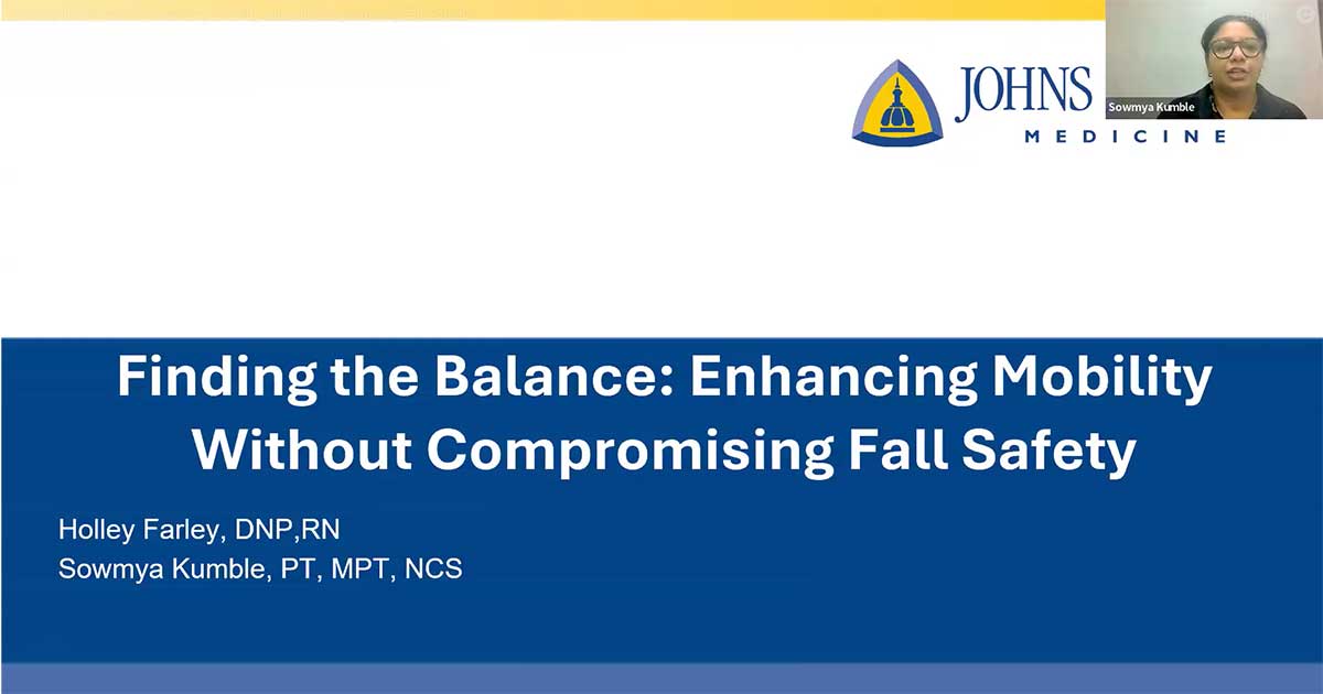 Screenshot from Finding the Balance webinar