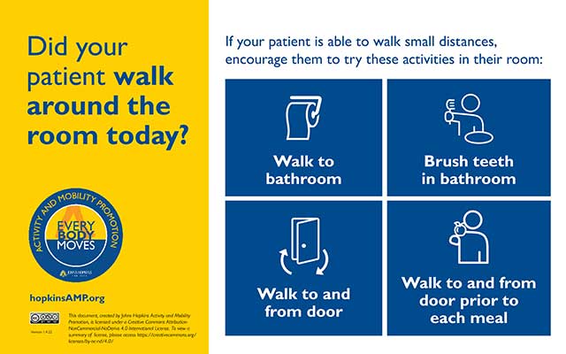 did your patient walk around the room today flyer