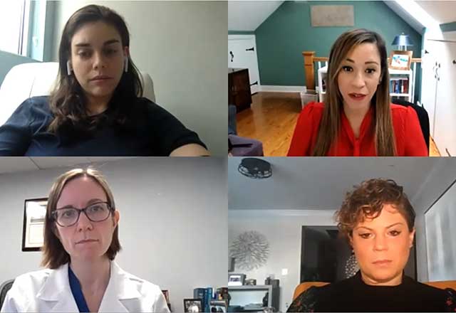 Experts and patients of the PACT clinic on a virtual video call.