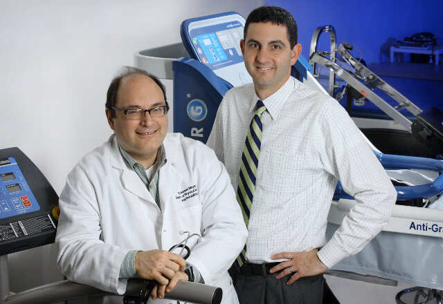 Physiatrist Sam Mayer and therapist Michael Friedman