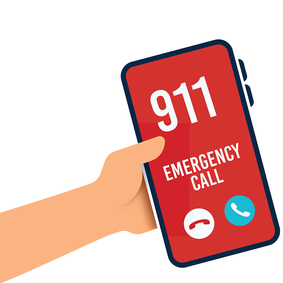 smartphone placing an emergency call