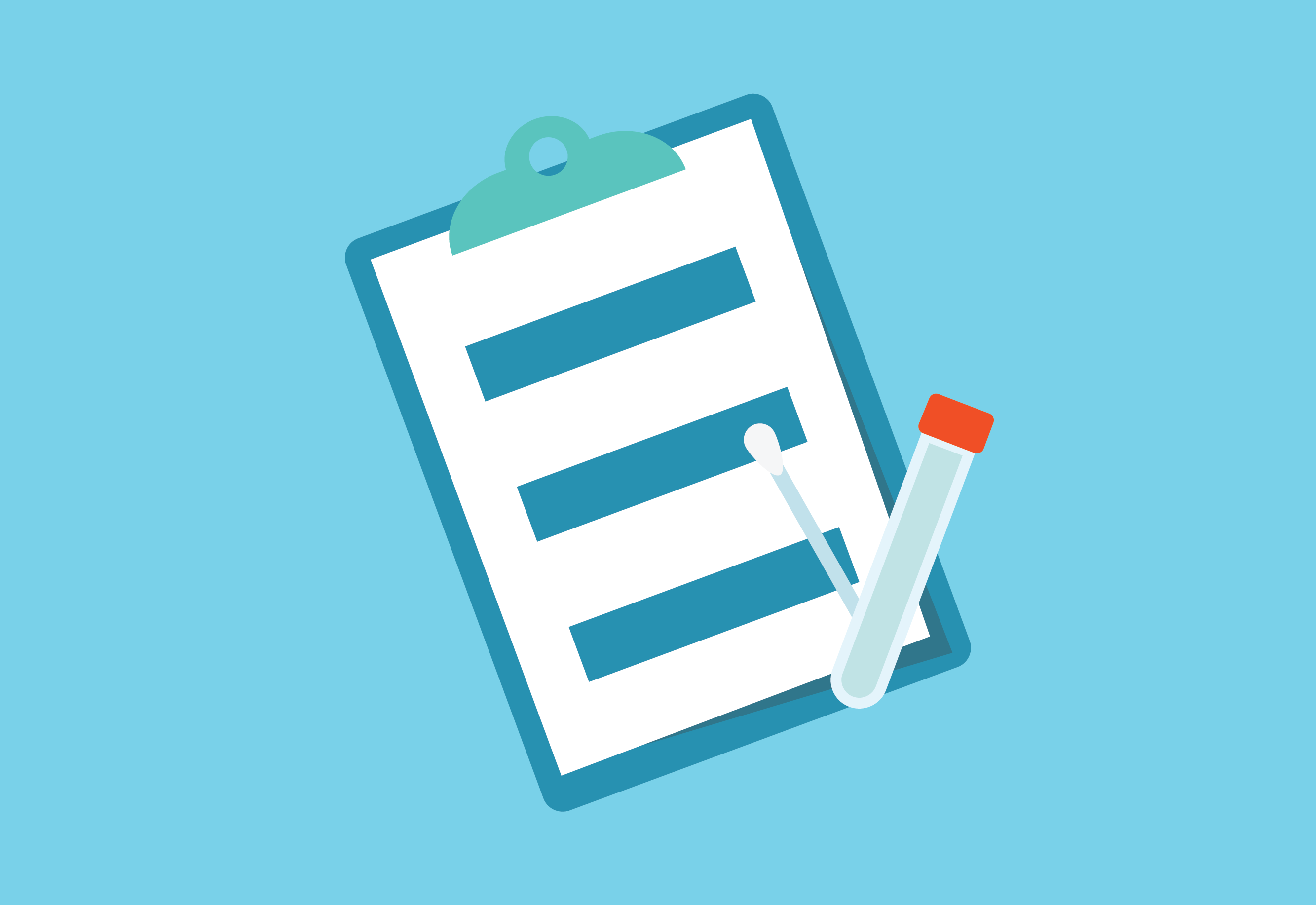 clipboard with swab