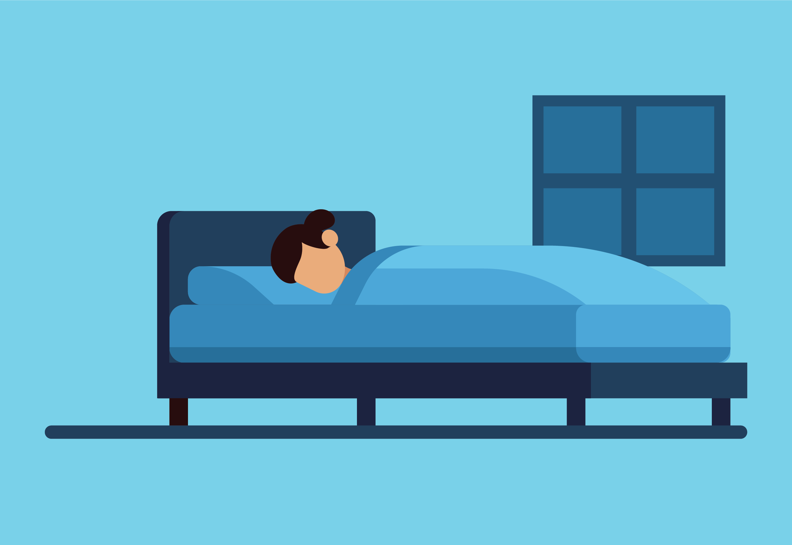 woman sleeping in bed