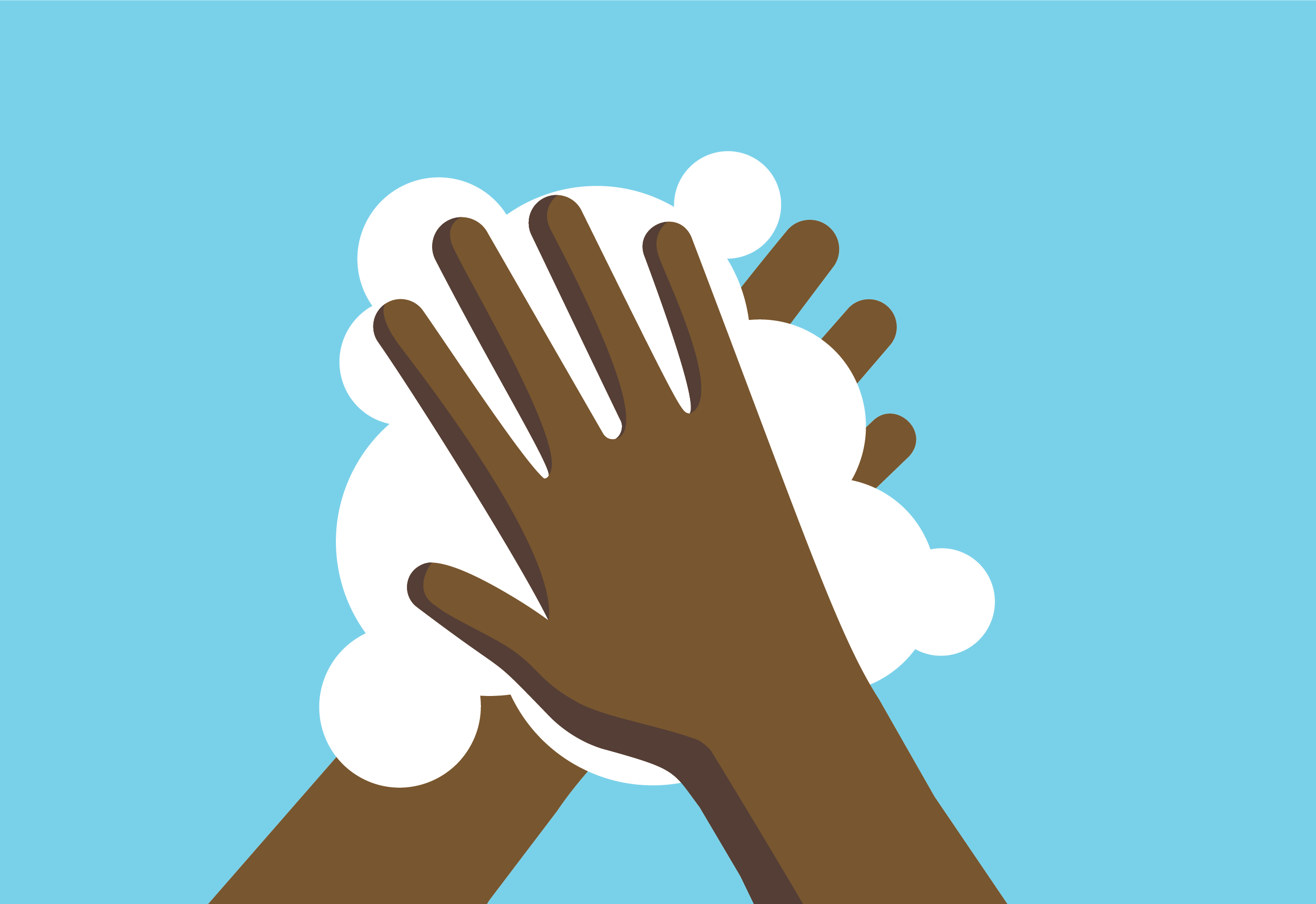 illustration of washing hands