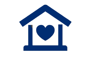 icon house with heart