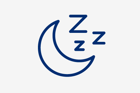 crescent moon with three z's