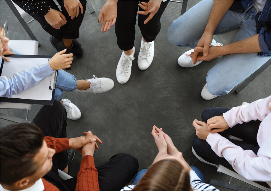 people sitting in a circle