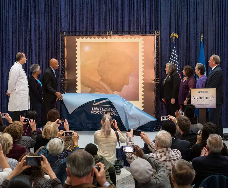 Unveiling of the stamp