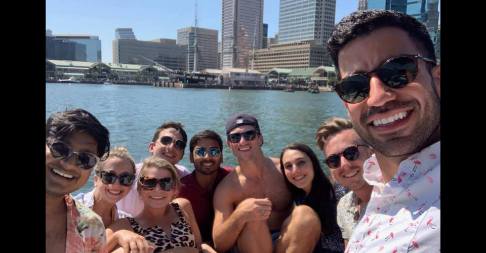 residents on a boat