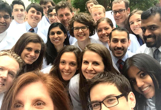 group selfie of residents