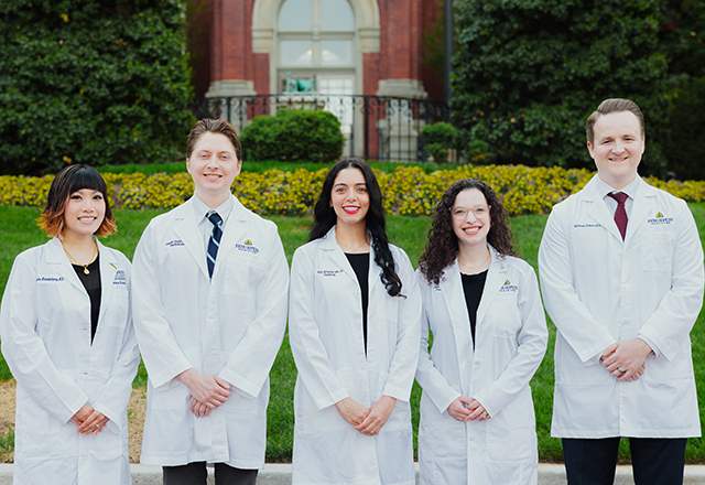 Our chief residents: Sasicha Manupipatpong, MD, Jacob Schick, MD, Judy Fustok, MD, Julia Fisher, MD, and Matthew Onimus, MD. 