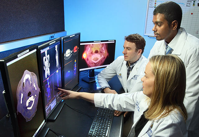 radiologists in reading room
