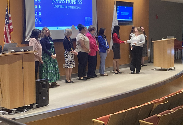 Participants received certificates from department leaders