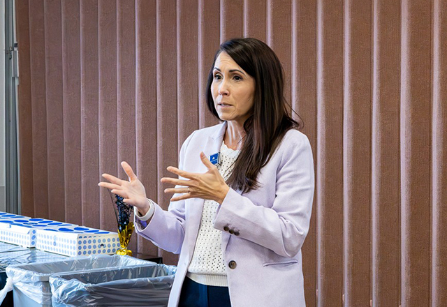 Danielle Karavedas, chief administrative officer of radiology, congratulated the newly-graduated technologists.