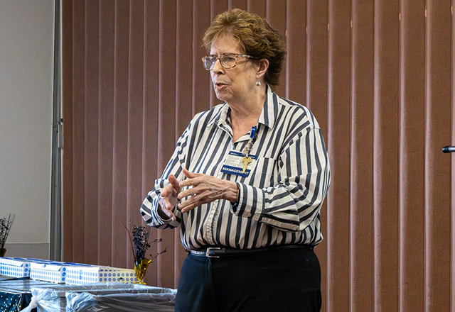 Peg Cooper, radiology operations administrator, urged the graduates to embrace opportunities.