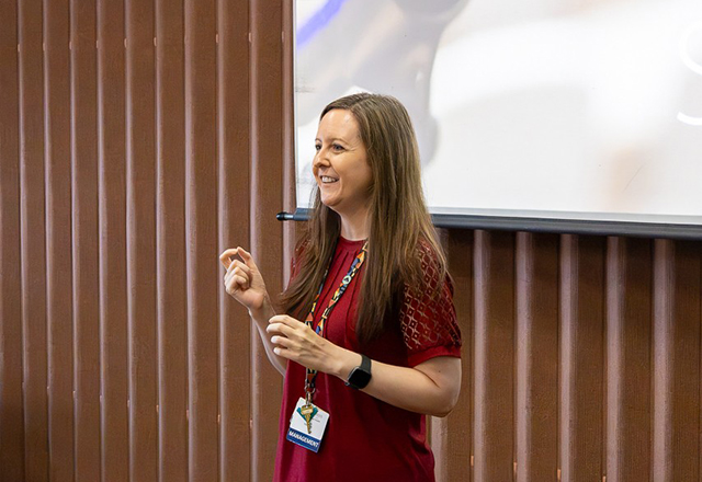 Krista Stewart, MRI clinical and operations manager, also offered encouraging remarks.