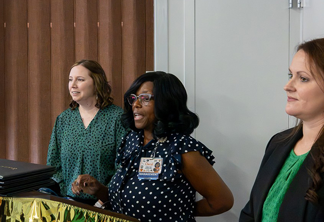 Cheryl Shoats, director of radiology clinical operations, encouraged the graduates to challenge themselves.