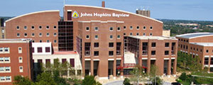 The exterior of Johns Hopkins Bayview Medical Center.