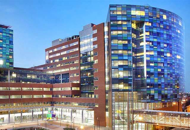 Johns Hopkins Children's Center at twilight