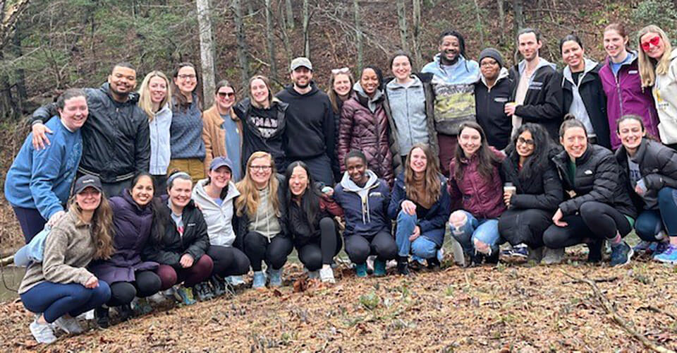 Pediatric residents in the woods
