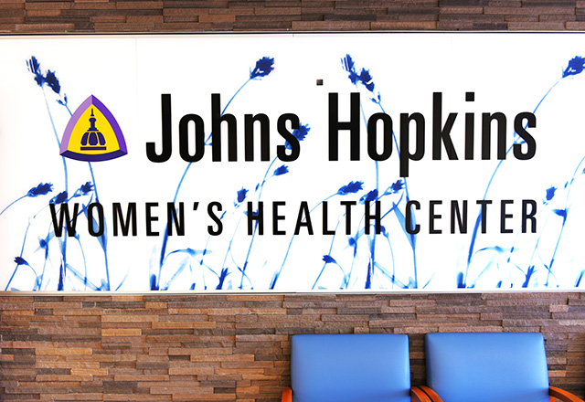 JHM women's health sign