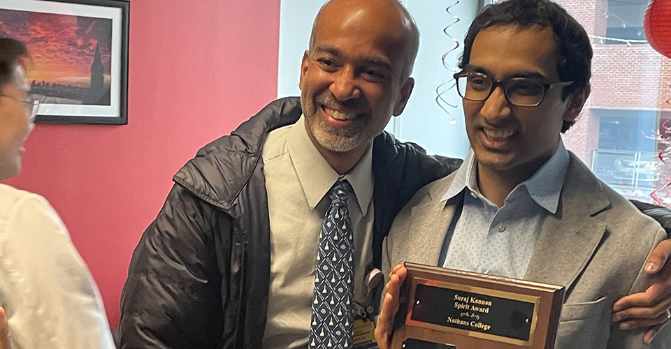 student with award