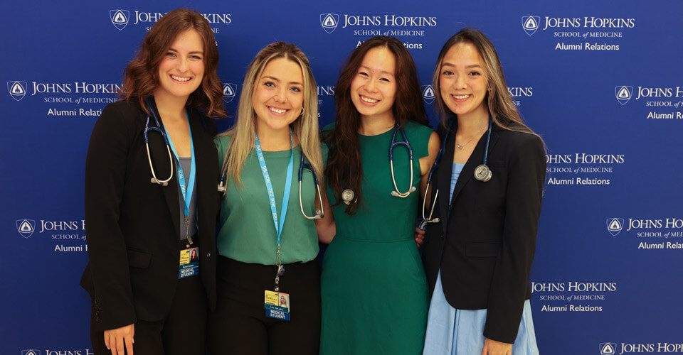 students at stethoscope ceremony