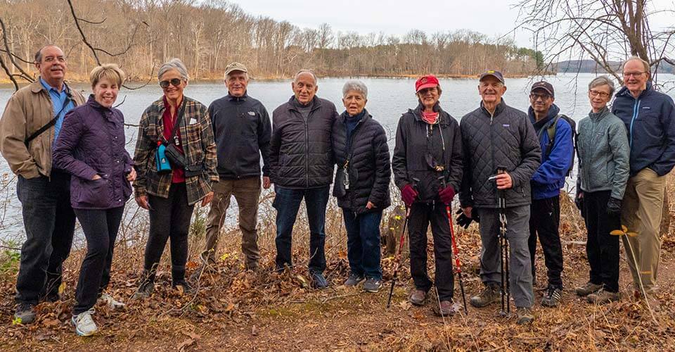 Academy members pose during a December 2021 hike