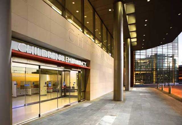 Photo of the children's entrance canopy