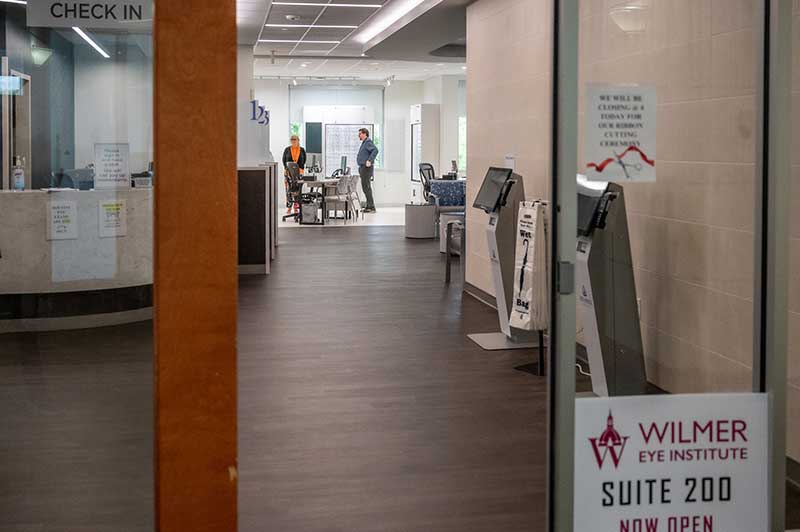Lobby of a bright medical office