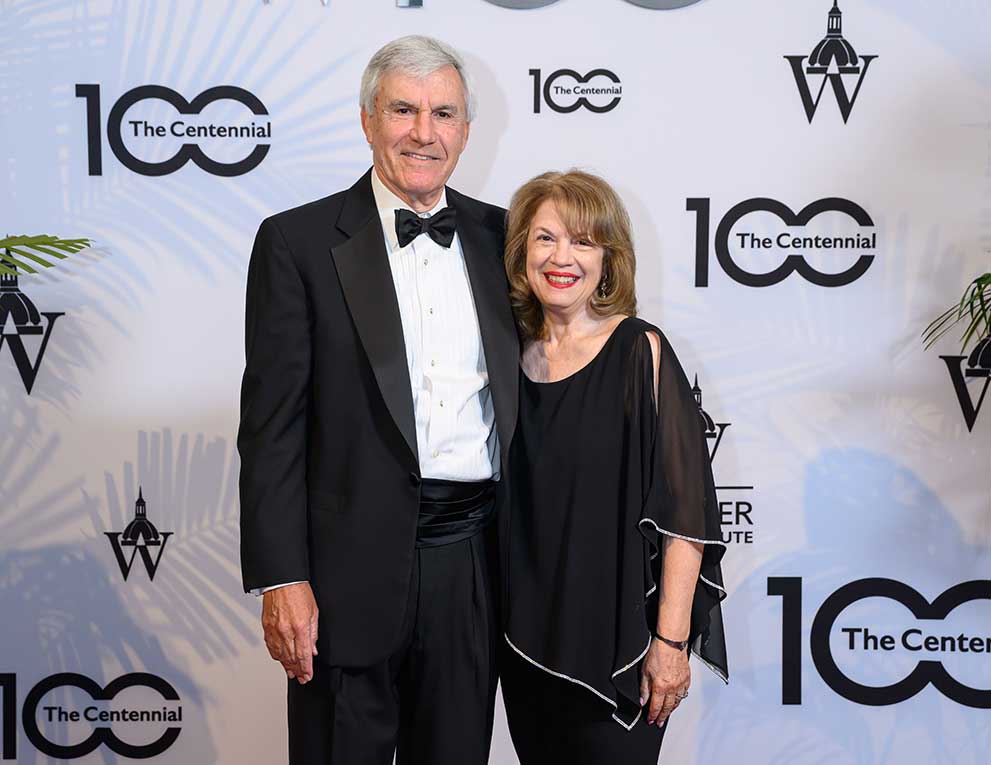 George and Mary Nell Berry in formal attire at the Wilmer Centennial Gala