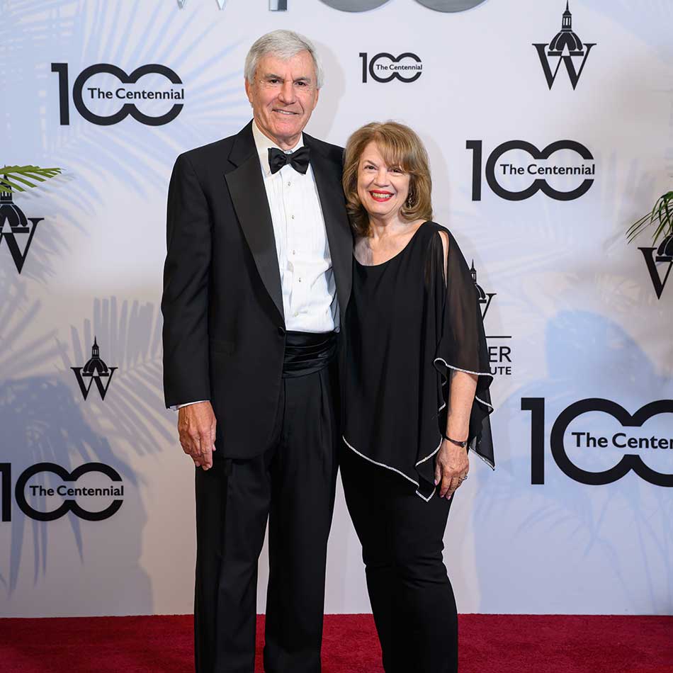George and Mary Nell Berry in formal attire at the Wilmer Centennial Gala