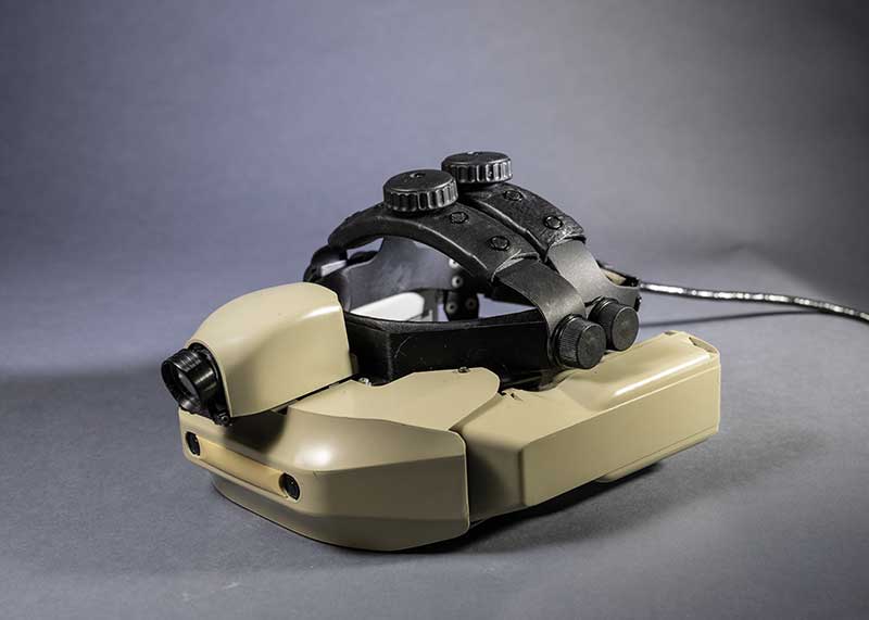 A retro low vision enhancement system device