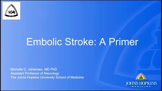 Embolic Stroke A Primer  Dr Michelle Johansen