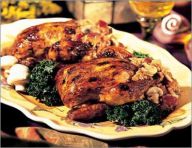 Cornish hens with ginger plum stuffing