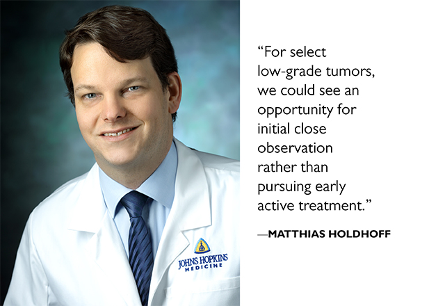 “For select low-grade tumors, we could see an opportunity for initial close observation rather than pursuing early active treatment.” Matthias Holdhoff
