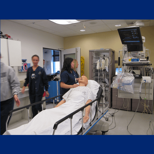 #1 A manikin at the Johns Hopkins Medicine Simulation Center has its pulse checked by a nurse in the nurse residency program during a simulation. 
