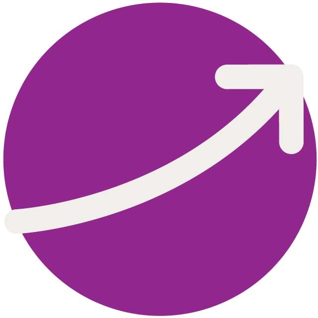 arrow on purple background pointing up
