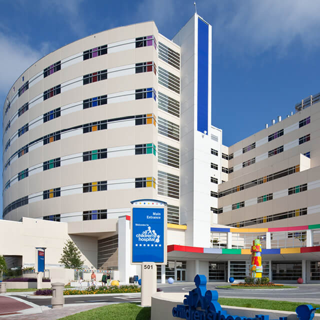 A photo shows All Children's Hospital.