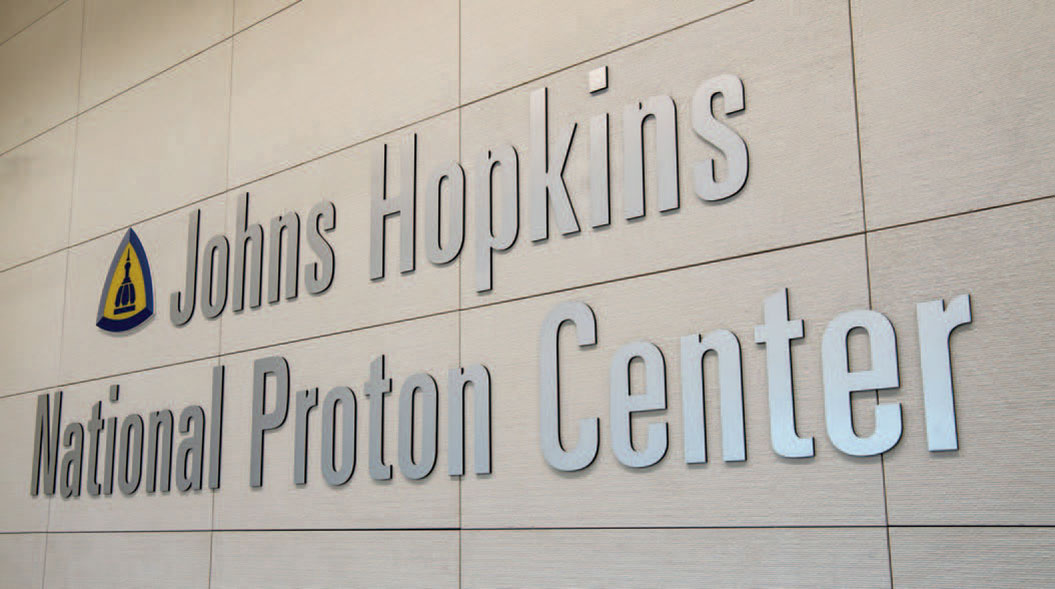 JH National Proton Center signage.
